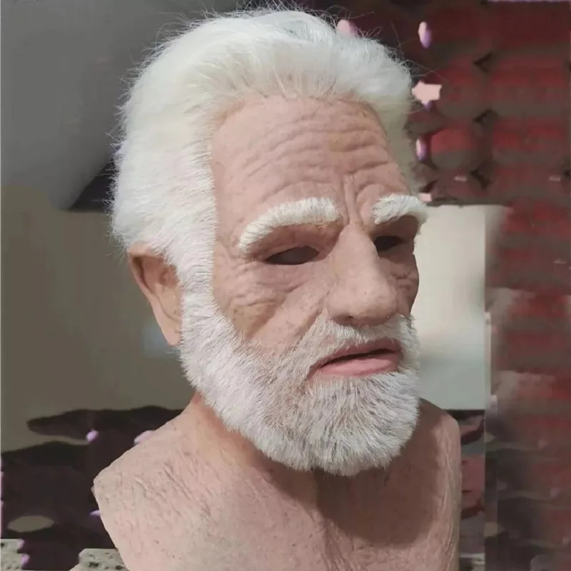 Halloween White Haired Grandpa - огляд і ціна Cosplay Anime White Hair