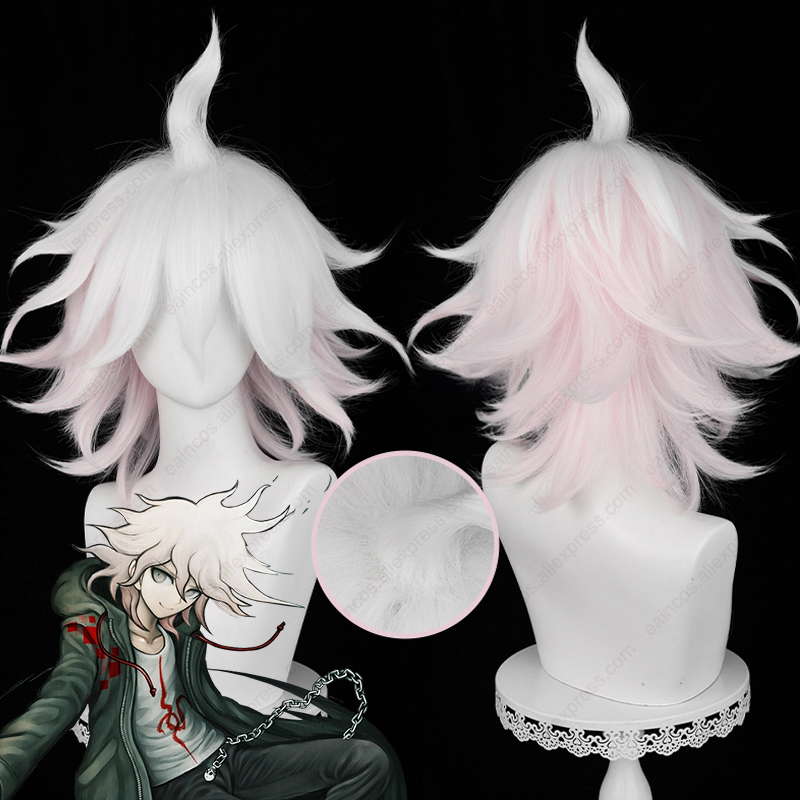 Anime Nagito Komaeda Cosplay W - огляд і ціна Cosplay Anime White Hair