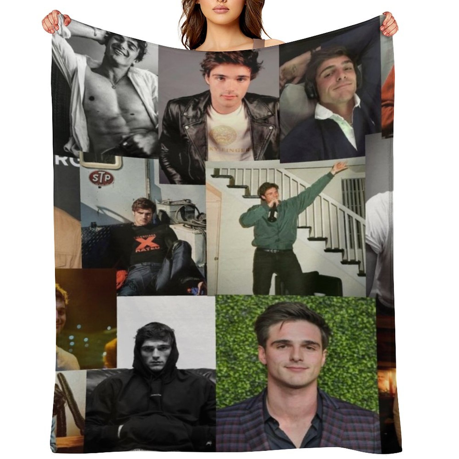 Jacob Elordi pic collage Throw - огляд і ціна Anime Cosplay Pics