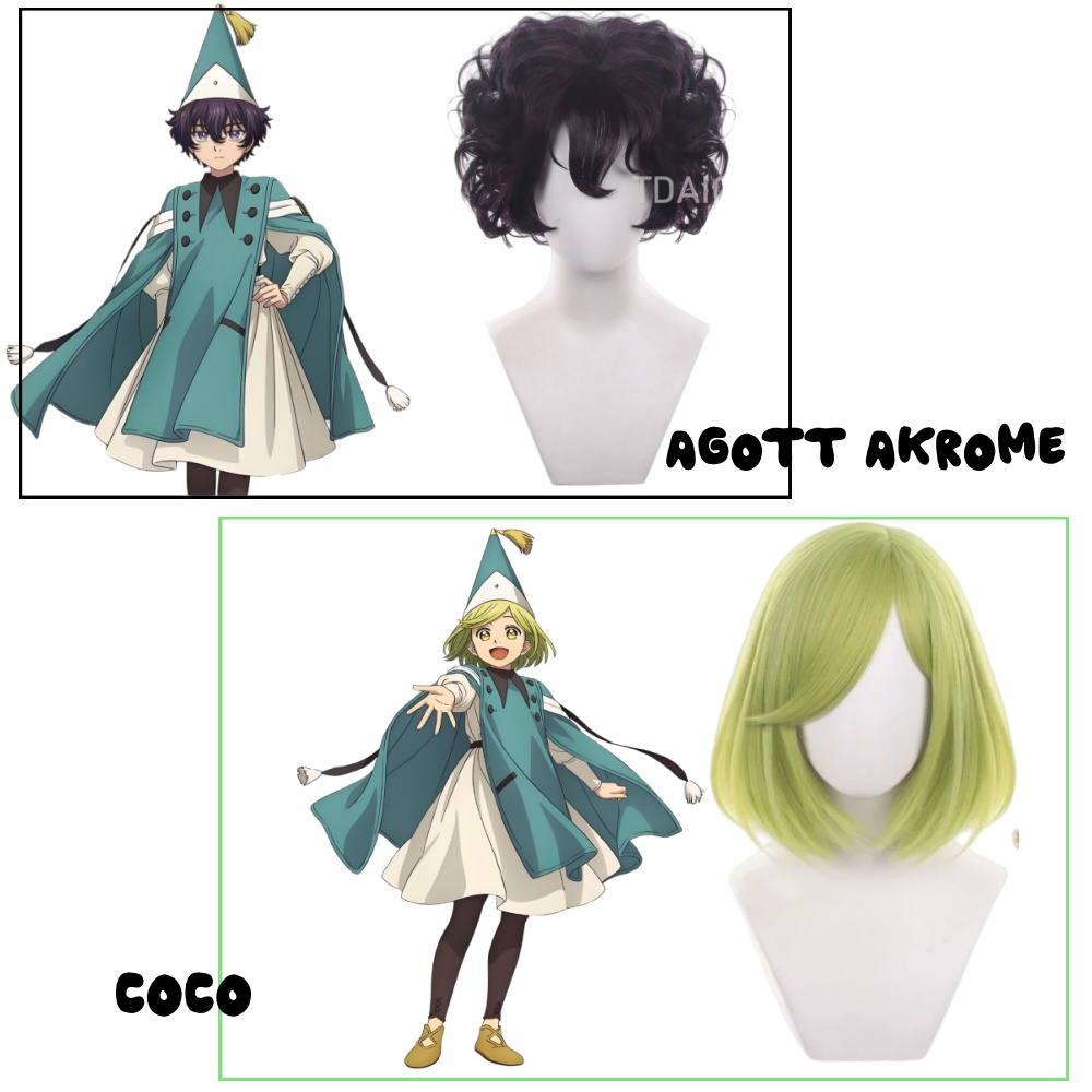 Witch Hat Atelier Agott Akrome - огляд і ціна Cosplay Anime Black Hair