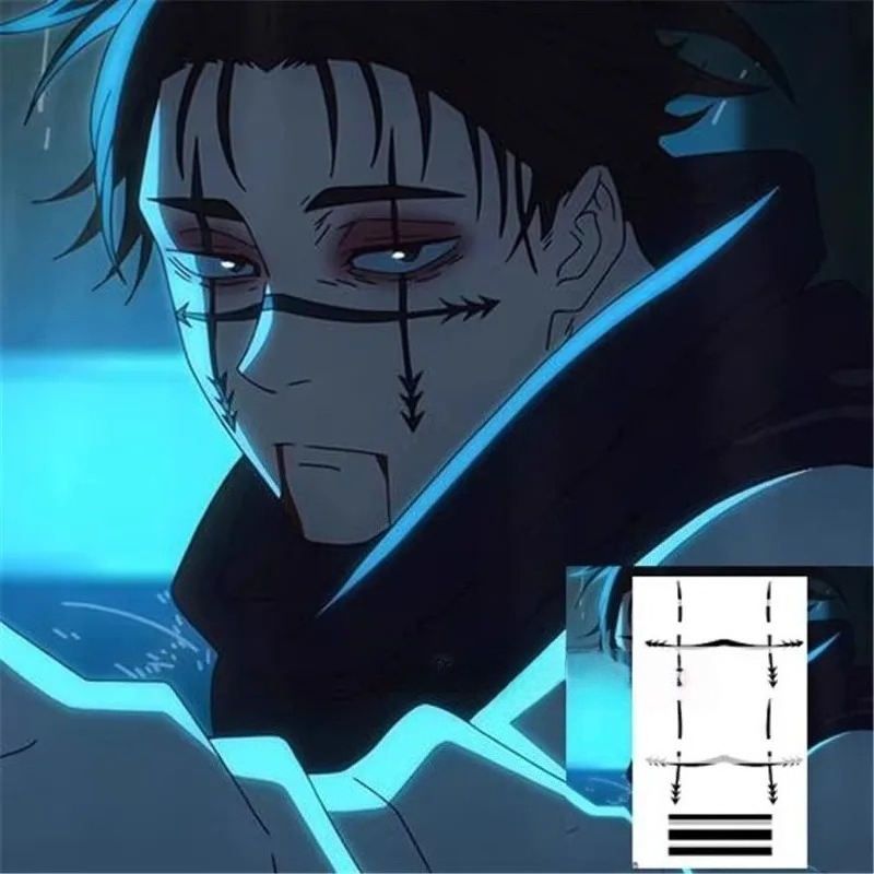Choso Tattoo Sticker Anime Juj - огляд і ціна Anime Cosplay Jujutsu